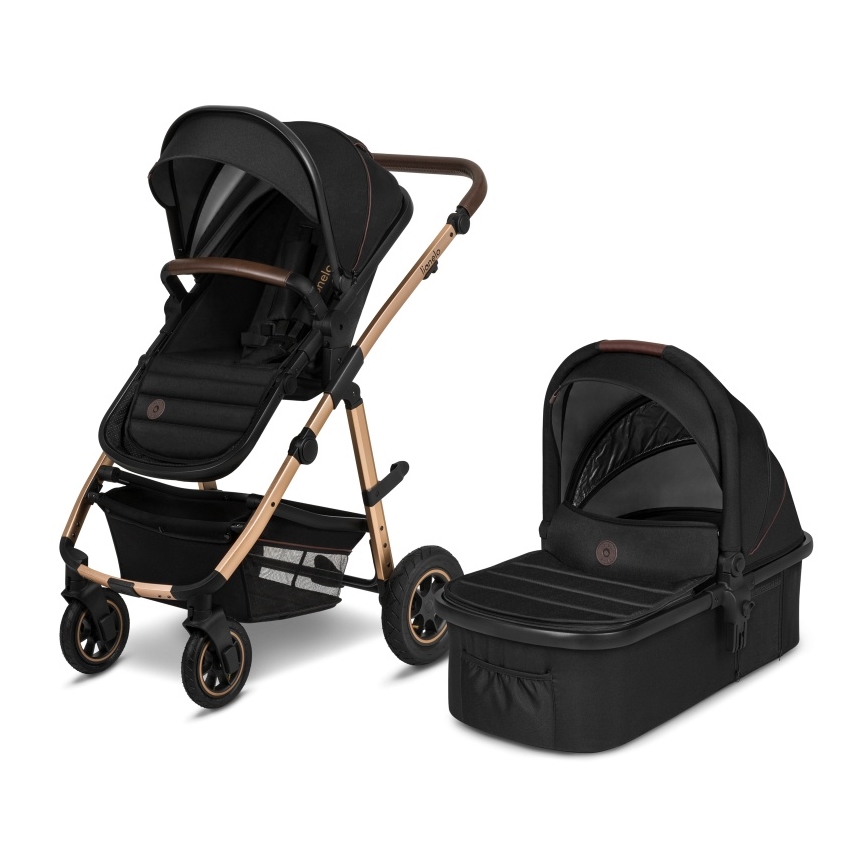 Lionelo - Passeggino combinato 2 in 1 AMBER Nero Onice