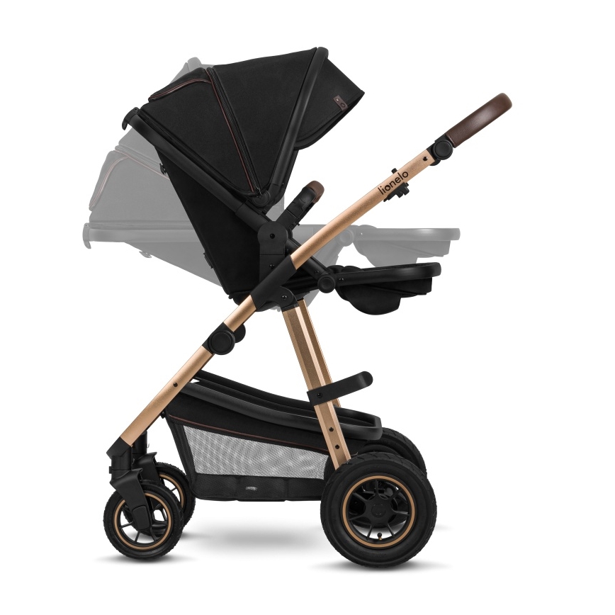 Lionelo - Passeggino combinato 2 in 1 AMBER Nero Onice