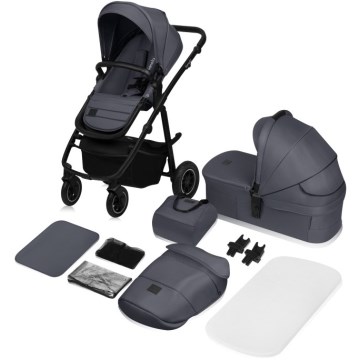 Lionelo - Passeggino combinato 2 in 1 AMBER PLUS Grigio Grafite