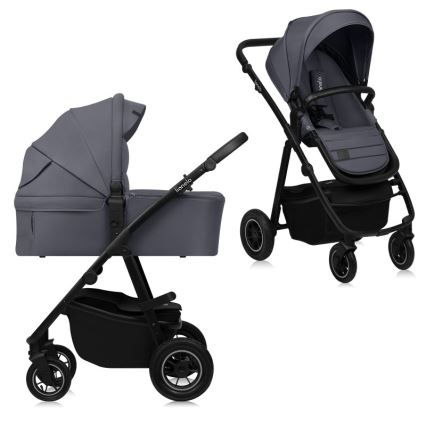 Lionelo - Passeggino combinato 2 in 1 AMBER PLUS Grigio Grafite