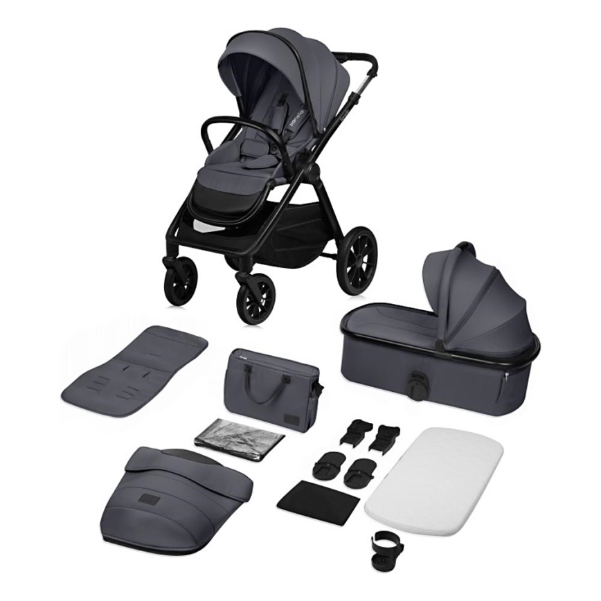 Lionelo - Passeggino combinato 2-in-1 LAYLA Grey Stone