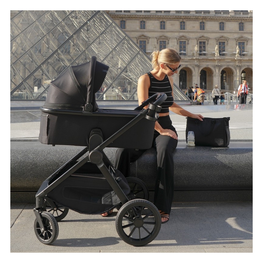 Lionelo - Passeggino combinato 2 in 1 LAYLA Nero Onice