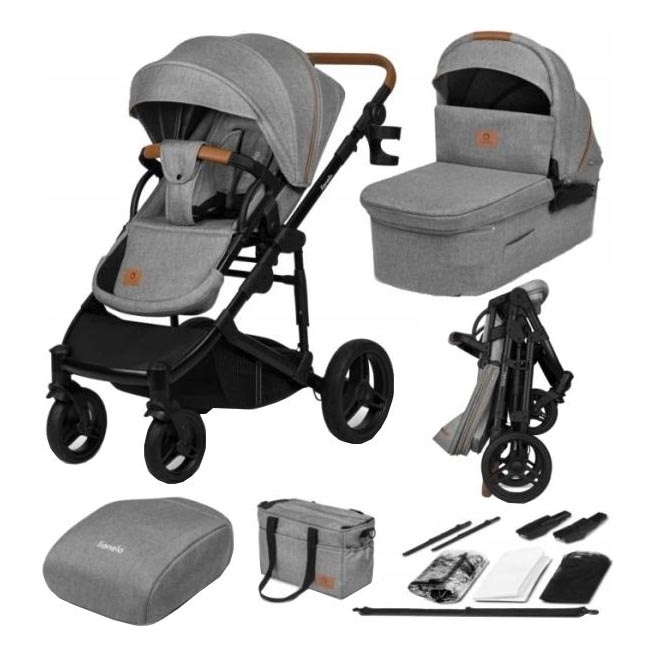 Lionelo - Passeggino combinato 2 in 1 MARI TOUR Grey Stone