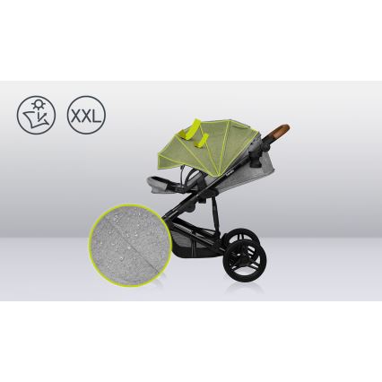 Lionelo - Passeggino combinato 2 in 1 MARI TOUR Grey Stone