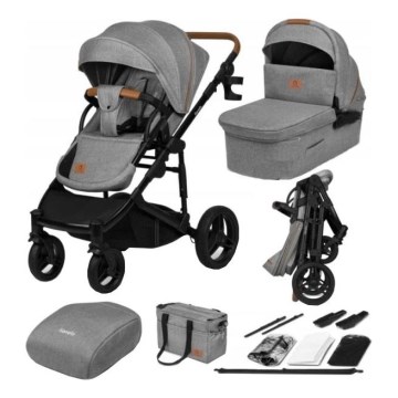 Lionelo - Passeggino combinato 2 in 1 MARI TOUR Grigio Pietra