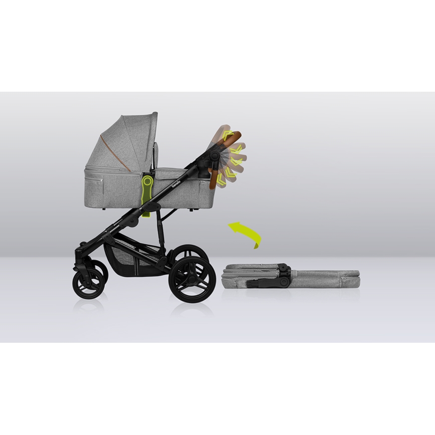 Lionelo - Passeggino combinato 2 in 1 MARI TOUR Grigio Pietra