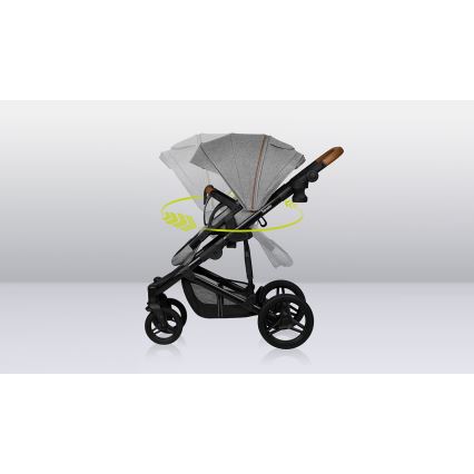 Lionelo - Passeggino combinato 2 in 1 MARI TOUR Grigio Pietra