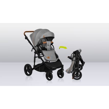 Lionelo - Passeggino combinato 2 in 1 MARI TOUR Grigio Pietra