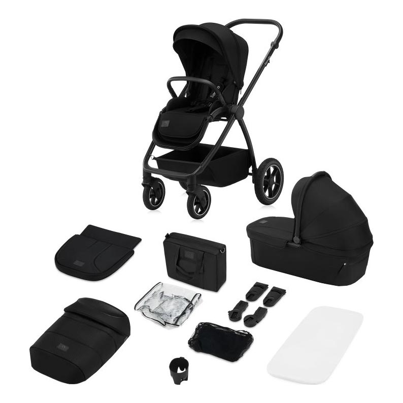Lionelo - Passeggino combinato 2 in 1 MERIL Black Onyx