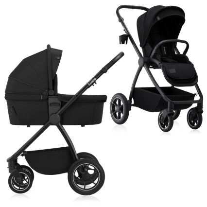 Lionelo - Passeggino combinato 2 in 1 MERIL Black Onyx