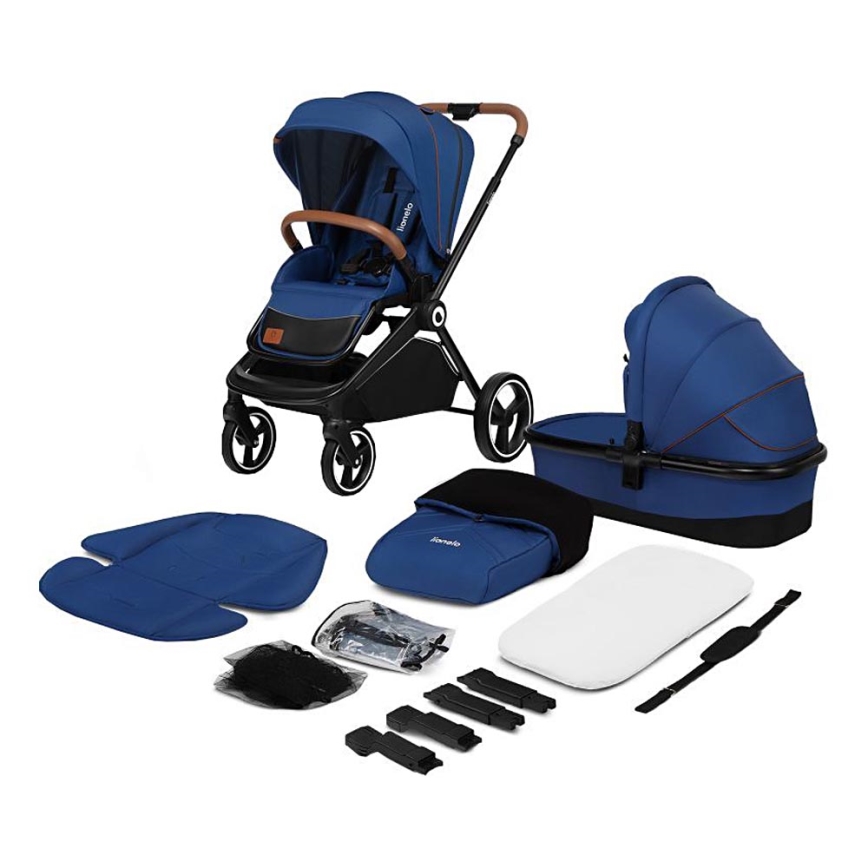 Lionelo - Passeggino combinato 2 in 1 MIKA Blu Navy