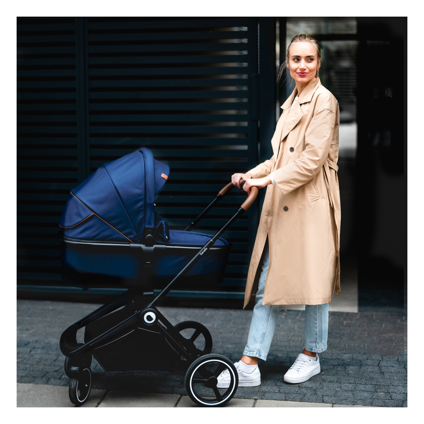 Lionelo - Passeggino combinato 2 in 1 MIKA Blu Navy