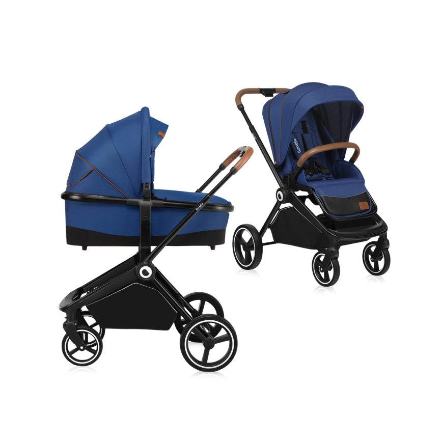 Lionelo - Passeggino combinato 2 in 1 MIKA Blu Navy