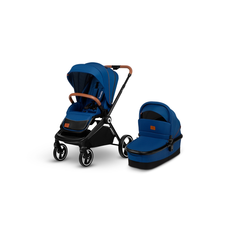 Lionelo - Passeggino combinato 2 in 1 MIKA Blu Navy