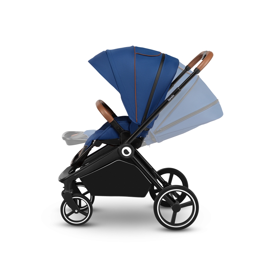 Lionelo - Passeggino combinato 2 in 1 MIKA Blu Navy