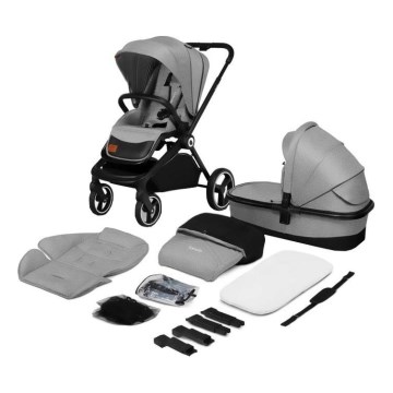 Lionelo - Passeggino combinato 2-in-1 MIKA Grigio Stone