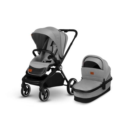 Lionelo - Passeggino combinato 2-in-1 MIKA Grigio Stone
