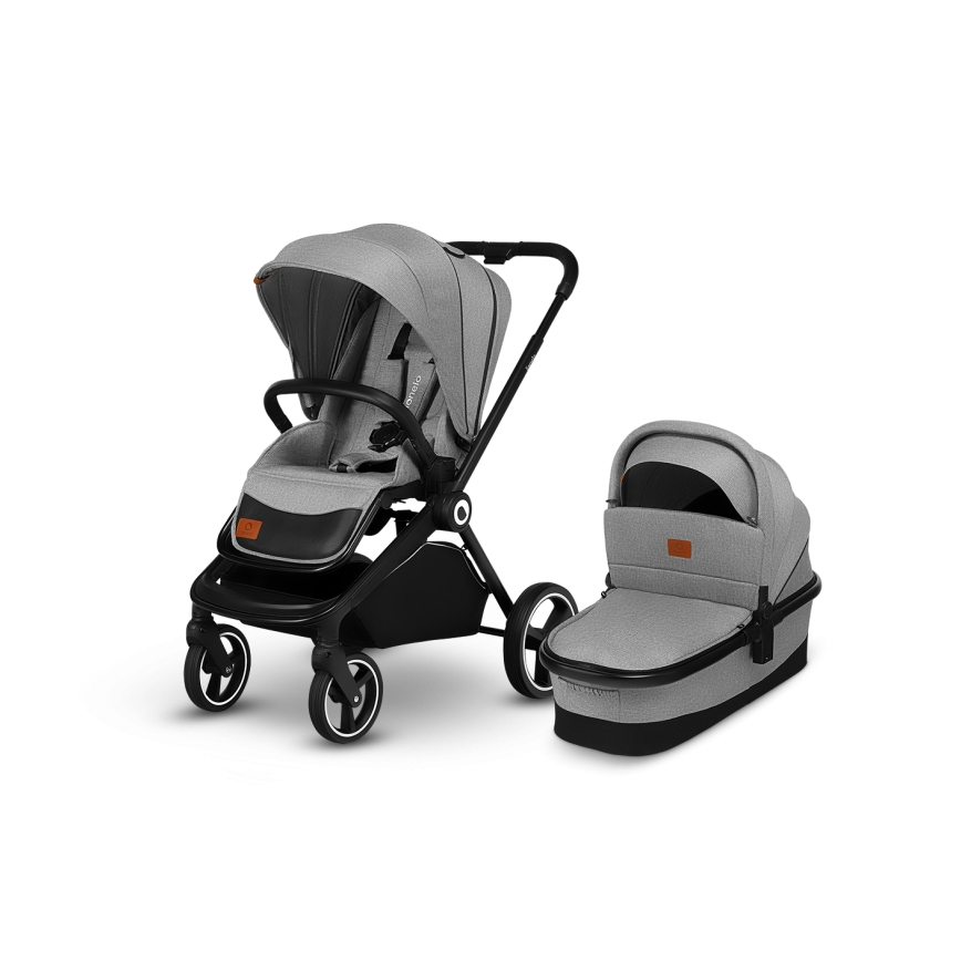 Lionelo - Passeggino combinato 2-in-1 MIKA Grigio Stone