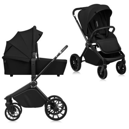 Lionelo - Passeggino combinato 2 in 1 MIKA PLUS Nero Onice