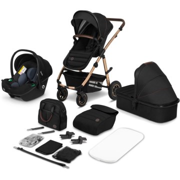 Lionelo - Passeggino combinato 3 in 1 AMBER Nero Onice