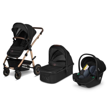 Lionelo - Passeggino combinato 3 in 1 AMBER Nero Onice