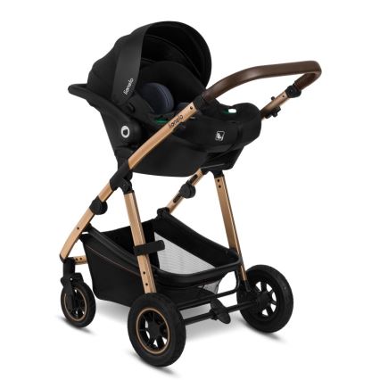 Lionelo - Passeggino combinato 3 in 1 AMBER Nero Onice