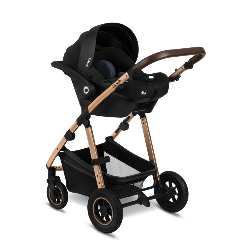 Lionelo - Passeggino combinato 3 in 1 AMBER Nero Onice