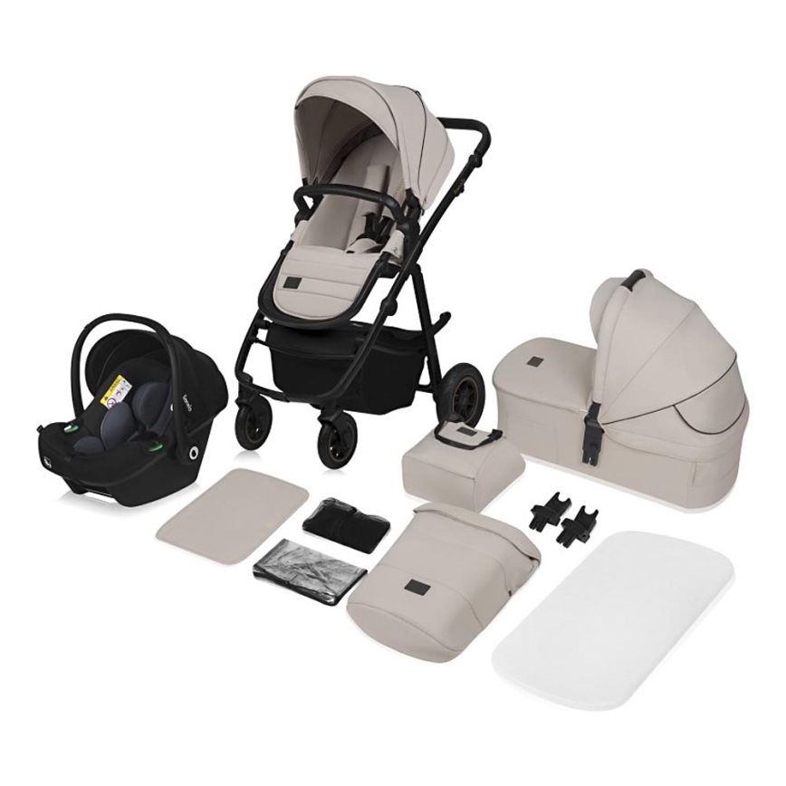 Lionelo - Passeggino combinato 3 in 1 AMBER PLUS Sabbia