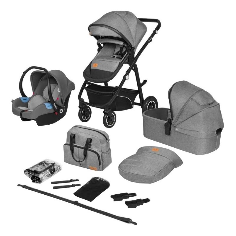 Lionelo - Passeggino combinato 3 in 1 BIANKA Grey Stone