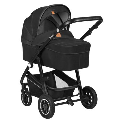 Lionelo - Passeggino combinato 3 in 1 BIANKA Onice Nera