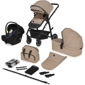 Lionelo - Passeggino combinato 3 in 1 BIANKA Sabbia Beige