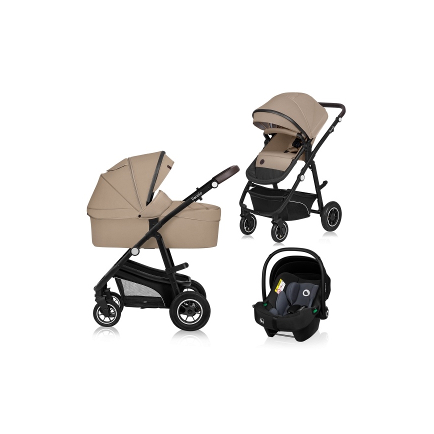 Lionelo - Passeggino combinato 3 in 1 BIANKA Sabbia Beige