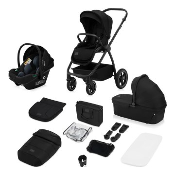 Lionelo - Passeggino combinato 3 in 1 MERIL Nero Onice