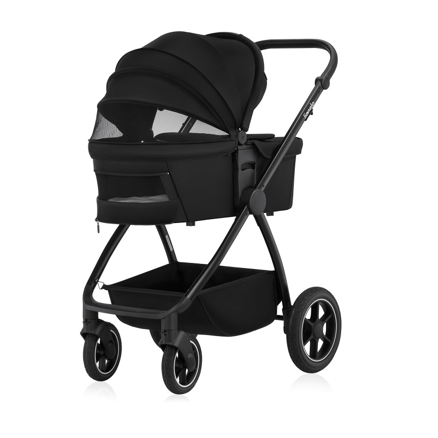 Lionelo - Passeggino combinato 3 in 1 MERIL Nero Onice