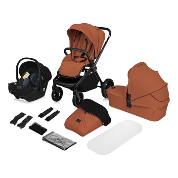 Lionelo - Passeggino combinato 3 in 1 MIKA PLUS Marrone Ruggine