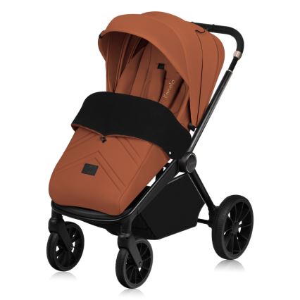 Lionelo - Passeggino combinato 3 in 1 MIKA PLUS Marrone Ruggine