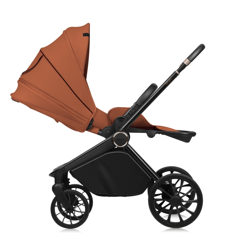 Lionelo - Passeggino combinato 3 in 1 MIKA PLUS Marrone Ruggine