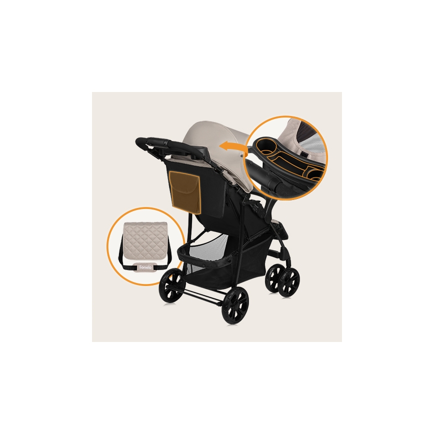 Lionelo - Passeggino EMMA PLUS beige/nero