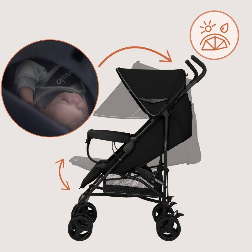 Lionelo - Passeggino Golf ELIA Black Onyx