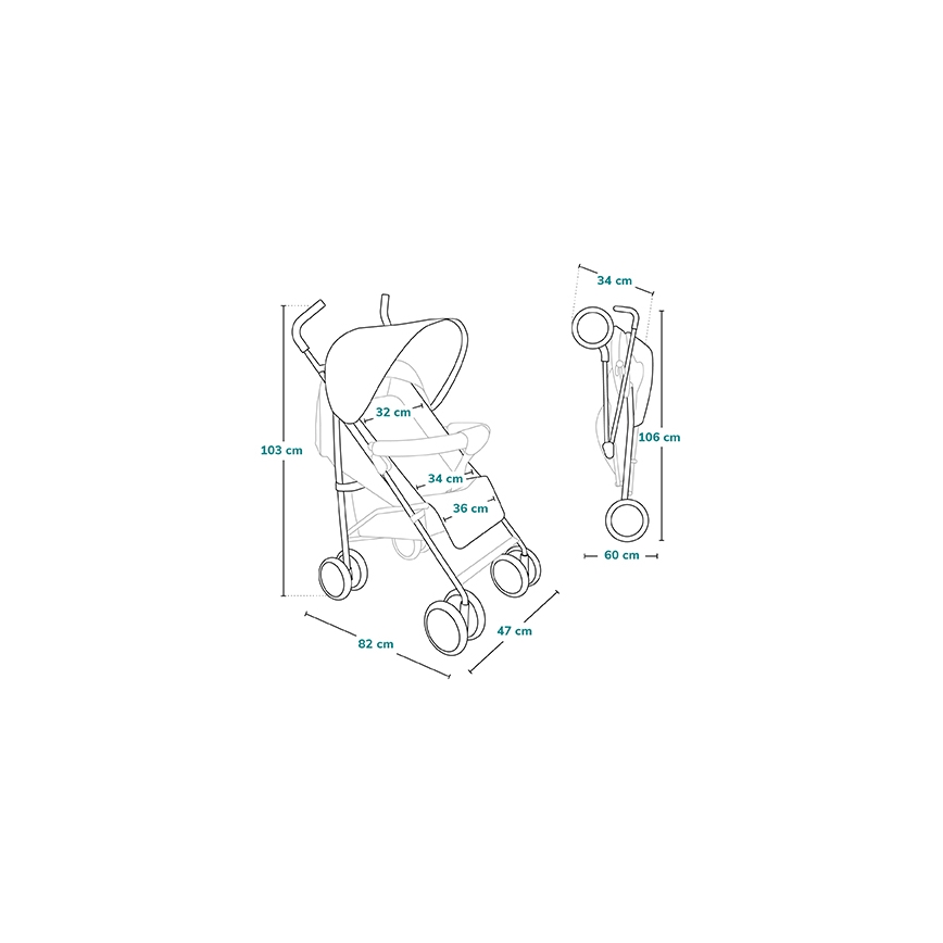 Lionelo - Passeggino golf ELIA verde
