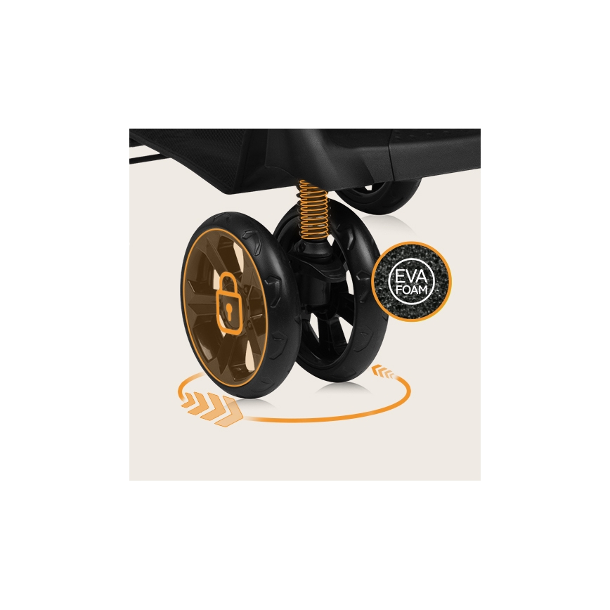 Lionelo - Passeggino sportivo EMMA PLUS beige/nero