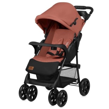 Lionelo - Passeggino sportivo EMMA PLUS rosso mattone/nero