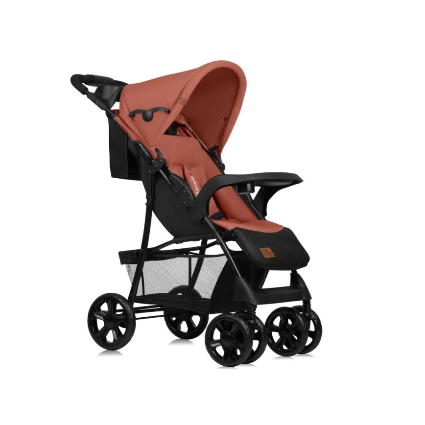Lionelo - Passeggino sportivo EMMA PLUS rosso mattone/nero