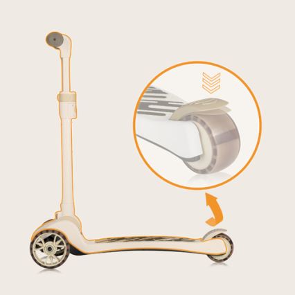 Lionelo - Per bambini scooter 2in1 FRANKY bianco/beige