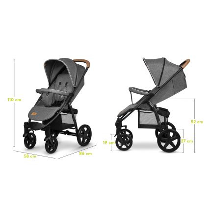 Lionelo - Poussette ANNET PLUS gris
