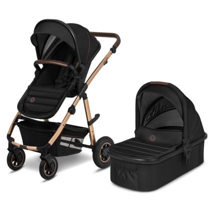 Lionelo - Poussette combinée 2 en 1 AMBER Noir Onyx