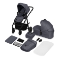 Lionelo - Poussette combinée 2-en-1 AMBER PLUS Gris Graphite