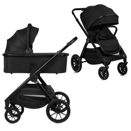 Lionelo - Poussette combinée 2-en-1 LAYLA Noir Onyx
