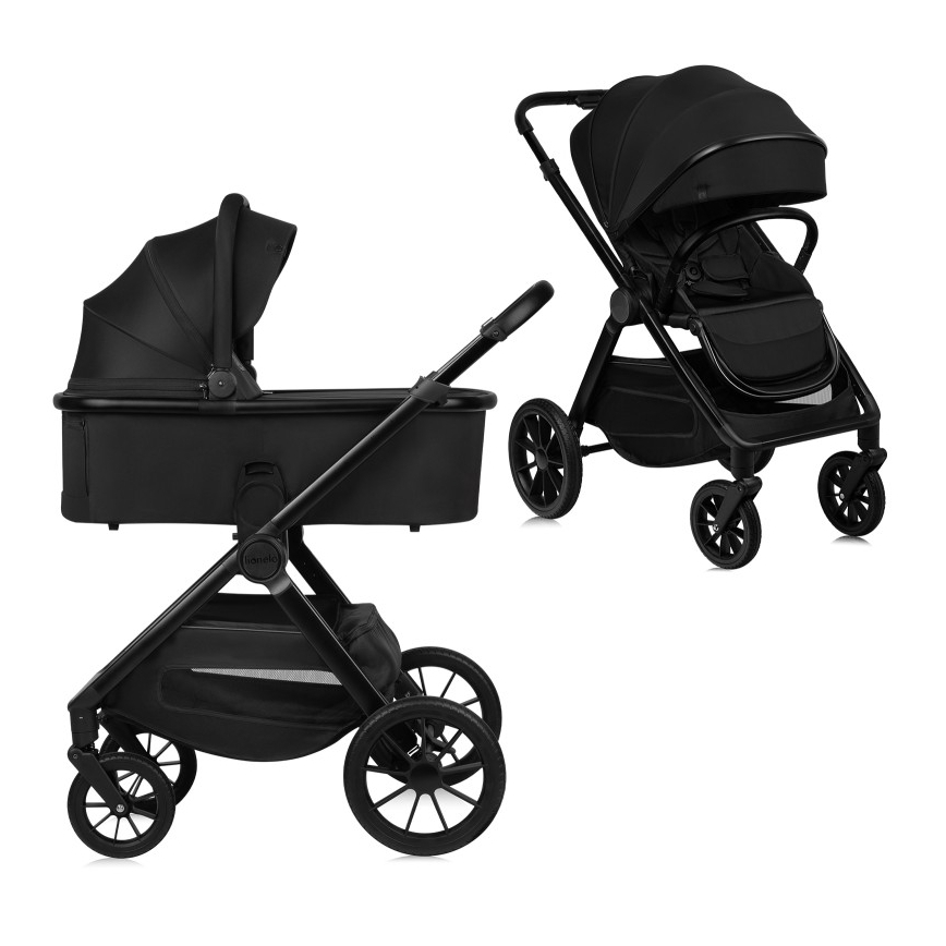Lionelo - Poussette combinée 2-en-1 LAYLA Noir Onyx