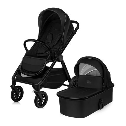 Lionelo - Poussette combinée 2-en-1 LAYLA Noir Onyx
